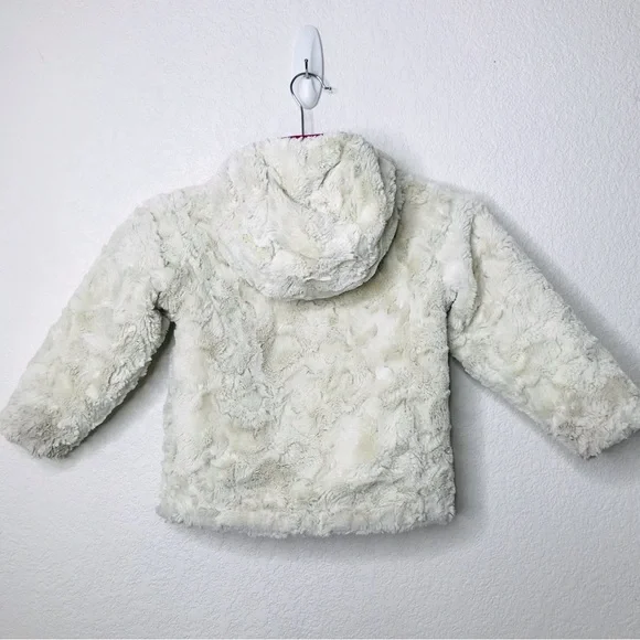 THE NORTH FACE Mossbud Swirl Reversible Hooded Puffer Jacket Dark Pink - Picture 14 of 15